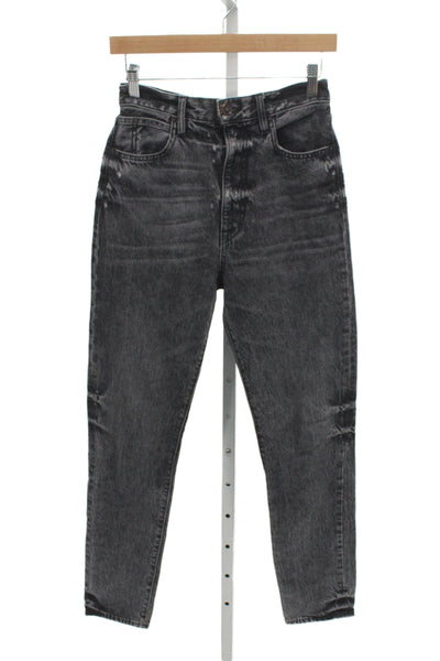 Slvrlake Women Straight Black Mid-Rise Jeans Size 27