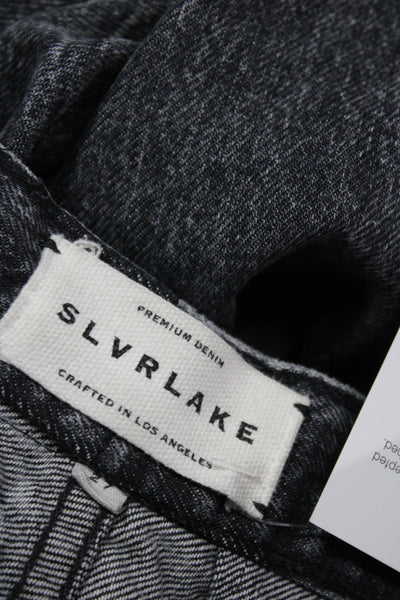Slvrlake Women Straight Black Mid-Rise Jeans Size 27