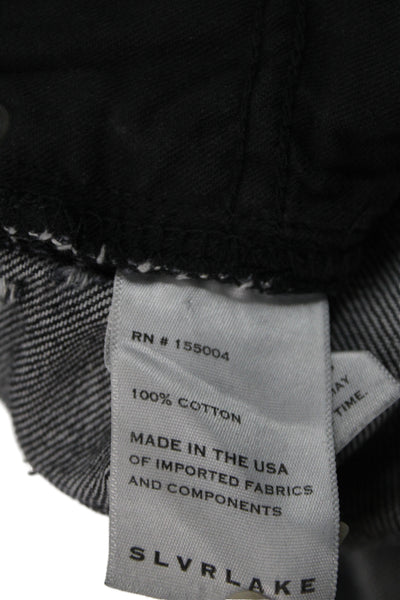 Slvrlake Women Straight Black Mid-Rise Jeans Size 27