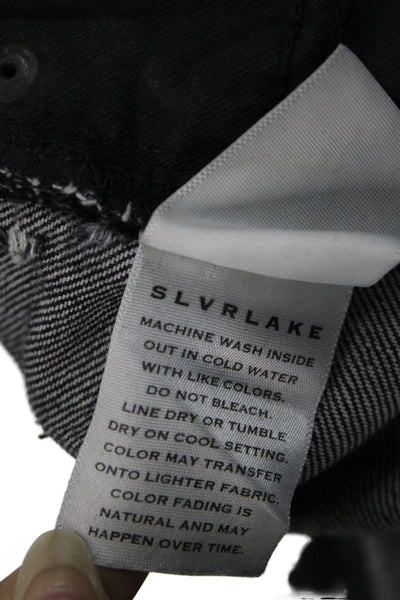 Slvrlake Women Straight Black Mid-Rise Jeans Size 27