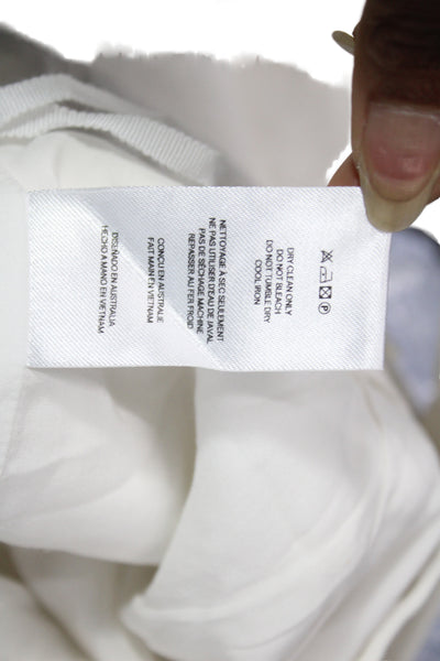 Sir Womens Chino Shorts White Solid Zip Viscose Summer Size 1
