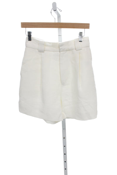 Sir Womens Chino Shorts White Zip Viscose Size 1