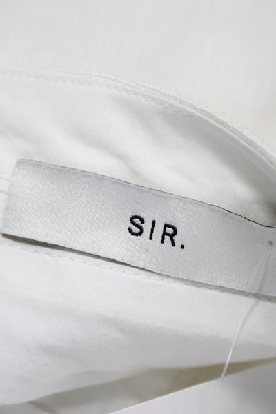 Sir Womens Chino Shorts White Zip Viscose Size 1
