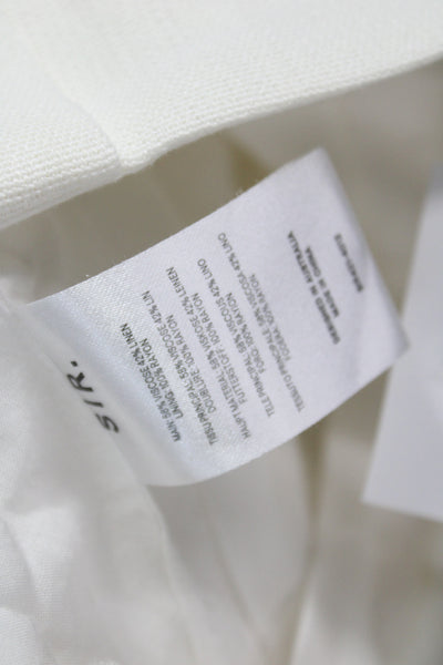 Sir Womens Chino Shorts White Zip Viscose Size 1