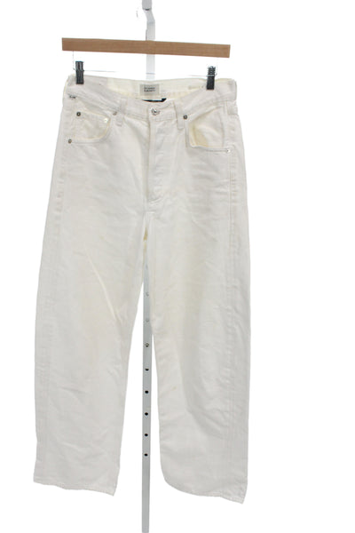 Citizens of Humanity Womens White Straight Jeans 100% Cotton Size 25