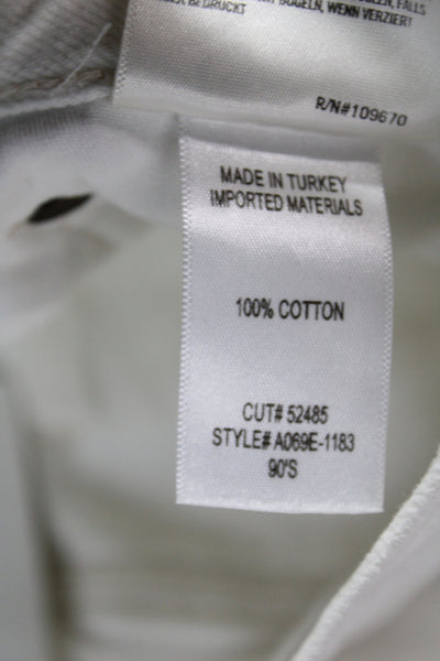Agolde Womens Straight Jeans White Cotton Button 29 Inseam Size 26