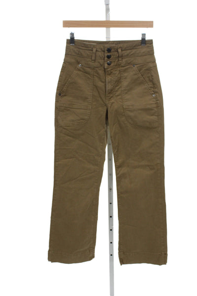 Veronica Beard Womens Brown Chino Pants High Rise Cotton Size 26
