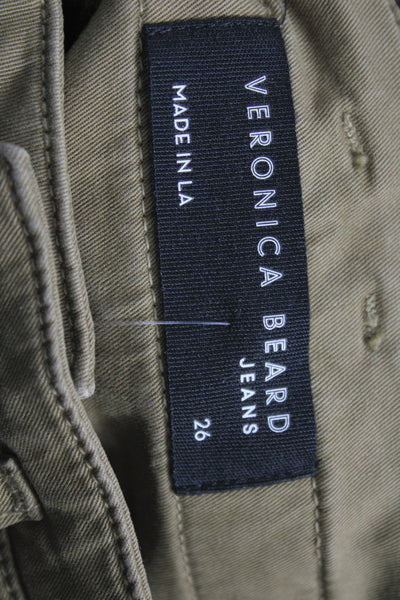 Veronica Beard Womens Brown Chino Pants High Rise Cotton Size 26