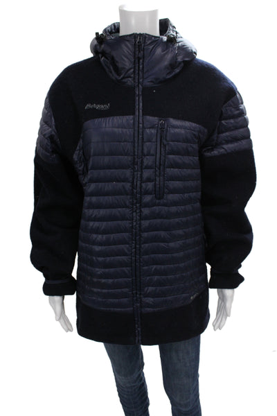 Bergans Of Norway Mens Puffer Jacket Blue Polyamide Zip Size L