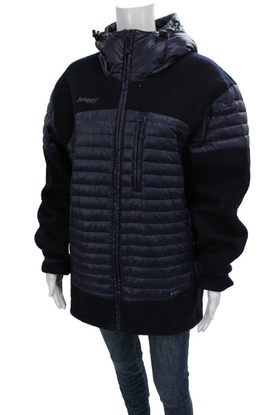 Bergans Of Norway Mens Puffer Jacket Blue Polyamide Zip Size L