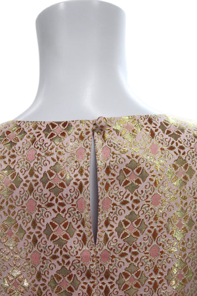 J Crew Womens Metallic Brocade Geometric Scoop Neck Camisole Size 00