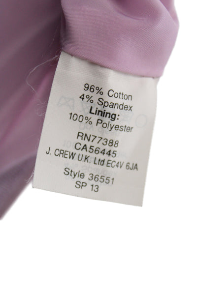 J Crew Women Pink Pencil Skirt Knee Length Zip Cotton Size 00