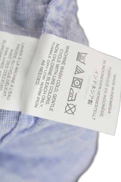J Crew Womens Cropped Linen Drawstring Pants Blue Size 2XS