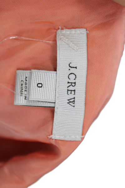 J Crew Womens Gold Geometric Shift Dress Sleeveless Short Zip Size 0