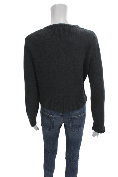 Zara Women Cardigan Gray Crew Neck Long Sleeve Size S