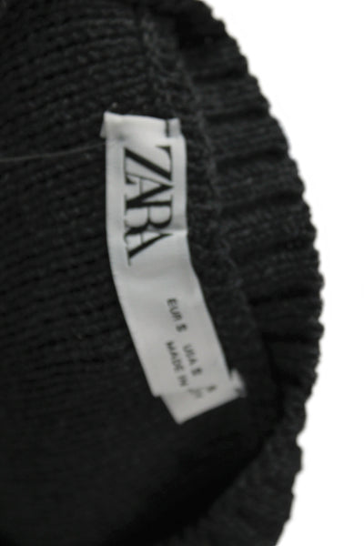 Zara Women Cardigan Gray Crew Neck Long Sleeve Size S