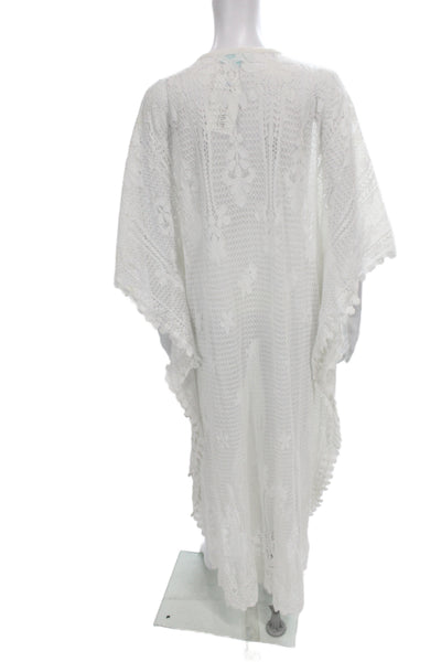 Melissa Odabash Womens Coverup White Floral Cotton Bohemian Size One