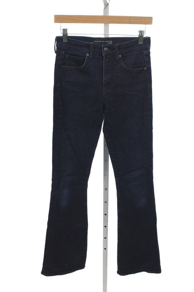 Veronica Beard Women Flared Jeans Blue Cotton High Rise 33in Inseam Size 26
