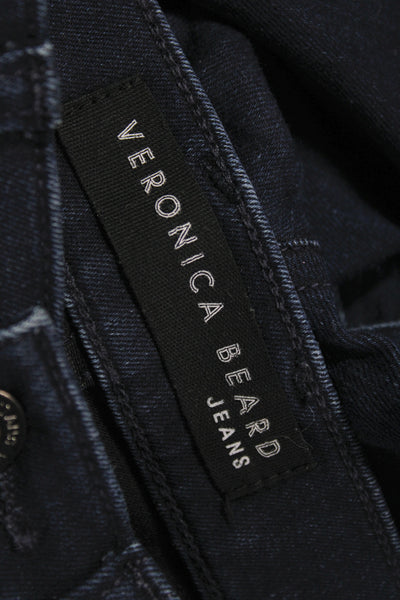 Veronica Beard Women Flared Jeans Blue Cotton High Rise 33in Inseam Size 26