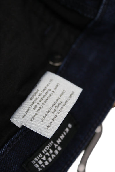 Veronica Beard Women Flared Jeans Blue Cotton High Rise 33in Inseam Size 26