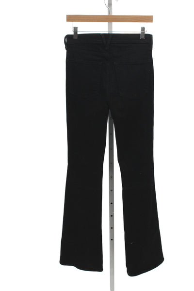 Veronica Beard Womens Flared Black Jeans Cotton Blend High Rise Size 27