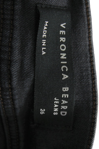 Veronica Beard Women Bootcut Jeans Black Cotton High Rise Size 26