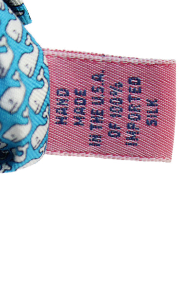 Vineyard Vines Mens Silk Novelty Whale Print Necktie Blue