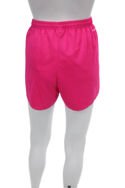 Adidas Womens Athletic Pink Recycled Polyester Drawstring Shorts Size L