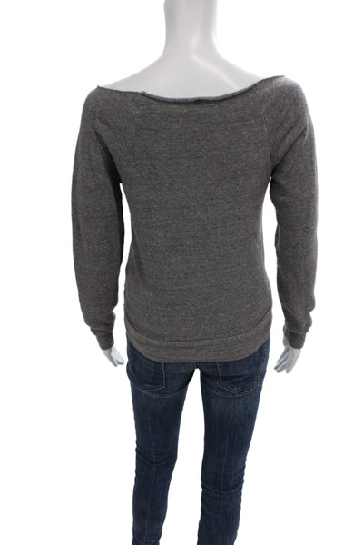 Alternative Earth Womens Pullover Sweatshirt Gray Long Sleeve Size XS