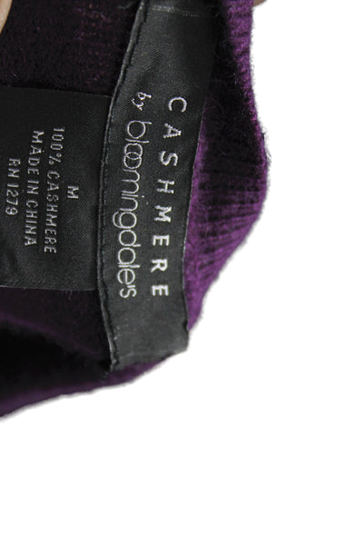 Cashmere By Bloomingdales Women V-Neck Purple 100% Cashmere Pullover Size M