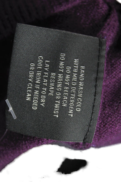 Cashmere By Bloomingdales Women V-Neck Purple 100% Cashmere Pullover Size M