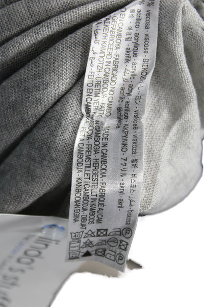 Zara Womens Pullover Sweater Gray Viscose Round Neck Long Sleeve Casual Size M