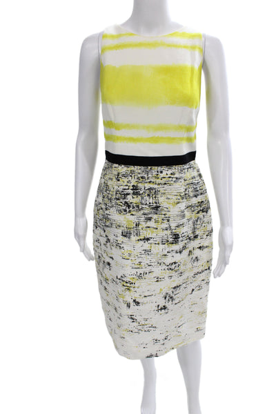 Carolina Herrera Womens Sheath Dress Black Sleeveless Midcalf Size 10