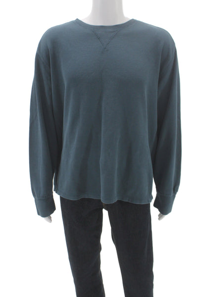 Timberland Mens Clothing Blue Pullover Sweatshirt Cotton Long Sleeve Size 2XL
