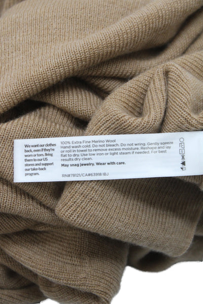Eileen Fisher Women Brown Merino Wool Pullover Long Sleeve Round Neck Size PL