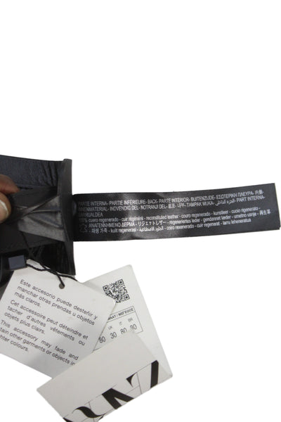 Zara WOmens Leather Fringe Tring Belt Black Size 30