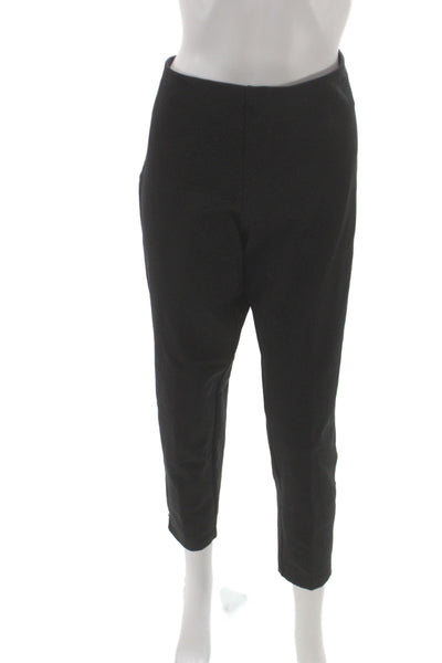 Eileen Fisher Womens Ankle Pants Black Pull On Size L