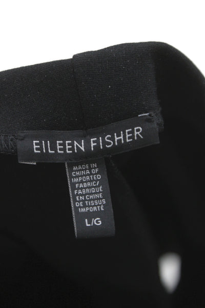 Eileen Fisher Womens Ankle Pants Black Pull On Size L