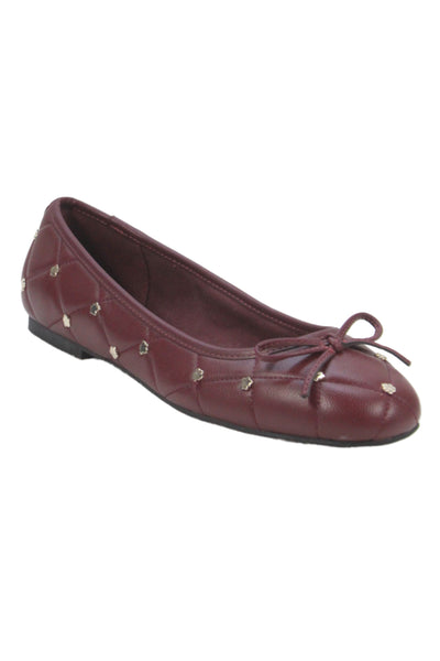 Ted Baker London Womens Leather Quilted Magnolia Ballet Flats Purple Size 40 10