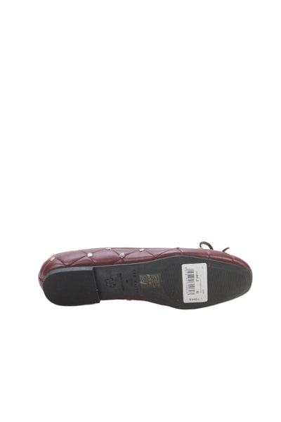 Ted Baker London Womens Leather Quilted Magnolia Ballet Flats Purple Size 40 10