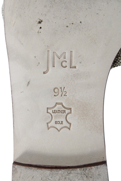 J. Mclaughlin Womens Slide On Sandals Natural Brown Size 9.5