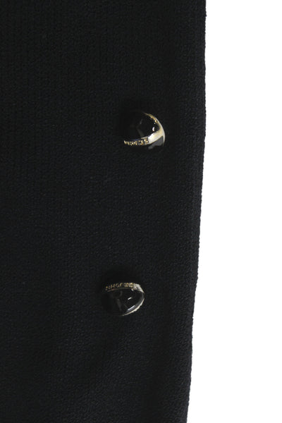 St. John Basics Womens Knit Button Down Blazer Black Size 10