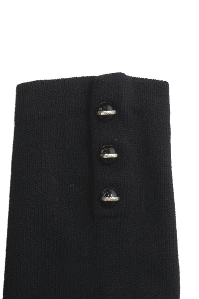 St. John Basics Womens Knit Button Down Blazer Black Size 10