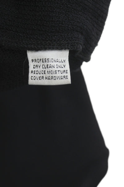 St. John Basics Womens Knit Button Down Blazer Black Size 10