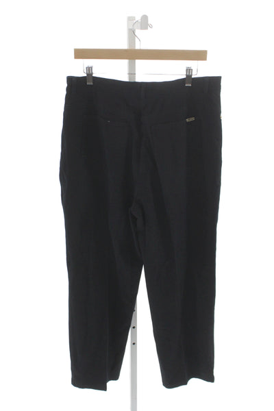 St. John By Marie Gray Womens Dress Pants Black Cotton Size 14