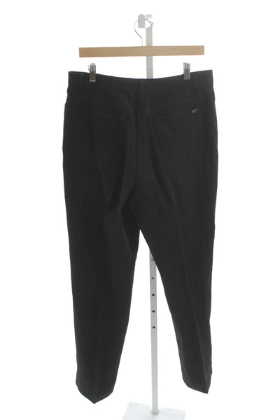 St. John By Marie Gray Women Dress Pants Black Button Size 14