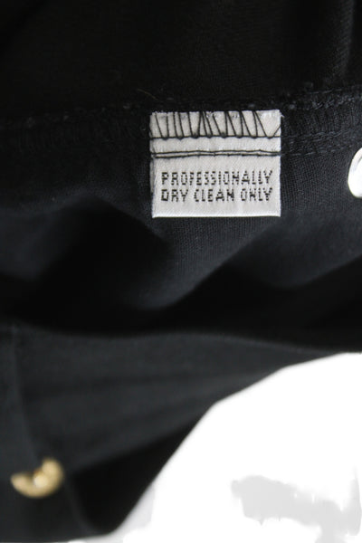 St. John By Marie Gray Women Dress Pants Black Button Size 14