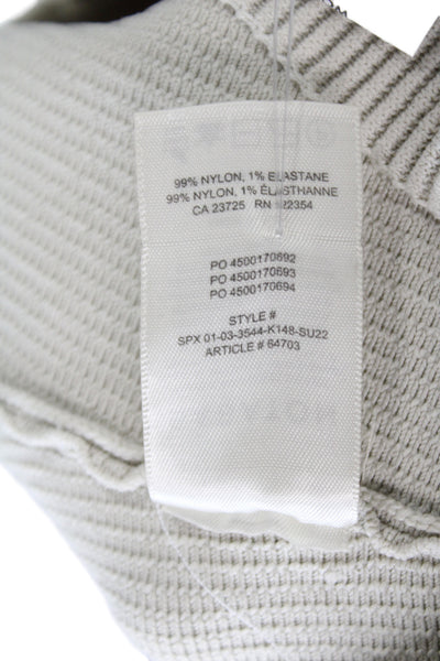 Babaton Womens Beige Off Shoulder Sleeveless Tank Basic Nylon Size XS