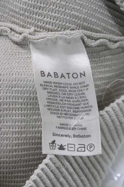 Babaton Womens Beige Off Shoulder Sleeveless Tank Basic Nylon Size XS
