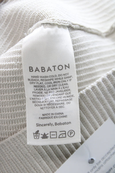 Babaton Women Cropped Tank Sweetheart Neckline Sleeveless Beige Pullover Size XS